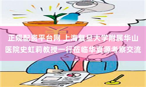 正规配资平台网 上海复旦大学附属华山医院史虹莉教授一行莅临华夏源考察交流
